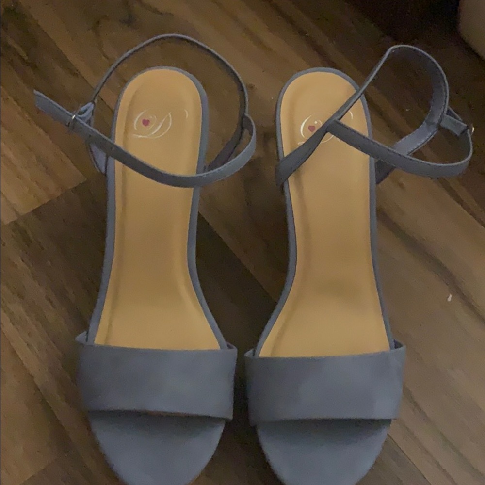 Open toe wedges. Never worn. NO BOX